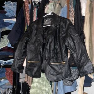 Pleather blazer
